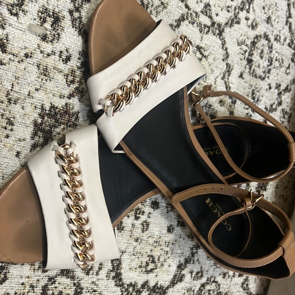 Coach flat open toe sandal